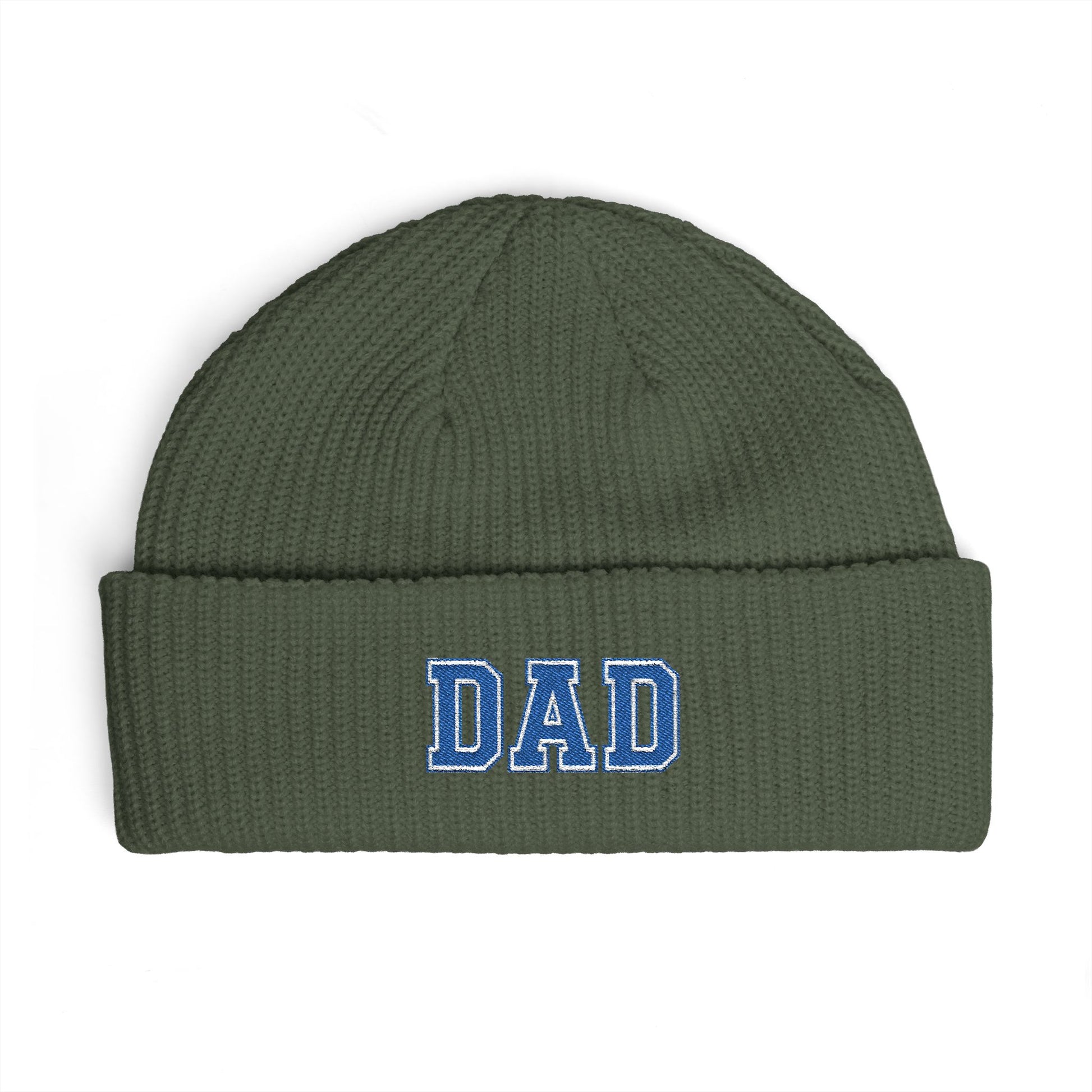 Dad Cuff Beanie — Embroidered Varsity Logo Knit Hat for Fathers, Gift for Dad Hats Printify One size Cypress