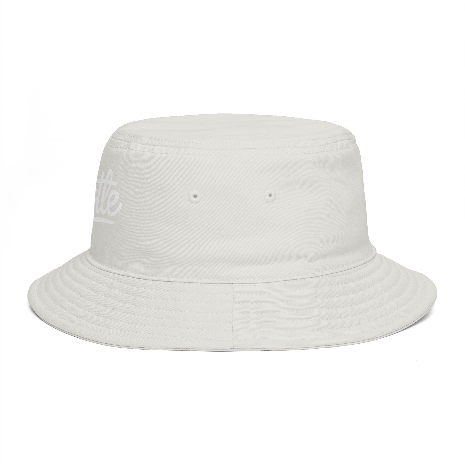 Hustle Embroidered Bucket Hat — Retro Script Streetwear Cap Hats Printify