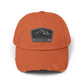 Explorer Wild Spirit Distressed Cap — Vintage Mountain Dad Hat Hats Printify Burnt Orange One size