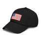 Embroidered American Flag Baseball Cap — Washed Cotton Patriotic Hat for 4th of July Hats Printify