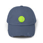 Distressed Tennis Ball Cap — Vintage Sport Dad Hat Hats Printify Scotland Blue One size
