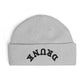 Cuff Beanie — 'DRUNK' Embroidered Cuffed Knit Hat (Streetwear Winter Beanie)