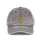 Vintage Embroidered Cap — Retro Snake Logo Dad Hat Hats Printify One size Charcoal Grey