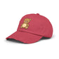 Teddy Bear Distressed Cap — Cute Retro Plush Hat for Casual Wear