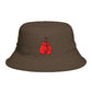 Boxing Gloves Buckethat - Retro Sport Embroidered Bucket Hat Hats Printify One size Walnut