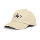 Distressed Baseball Cap — LA Logo with Angel Wings & Clouds Hats Printify