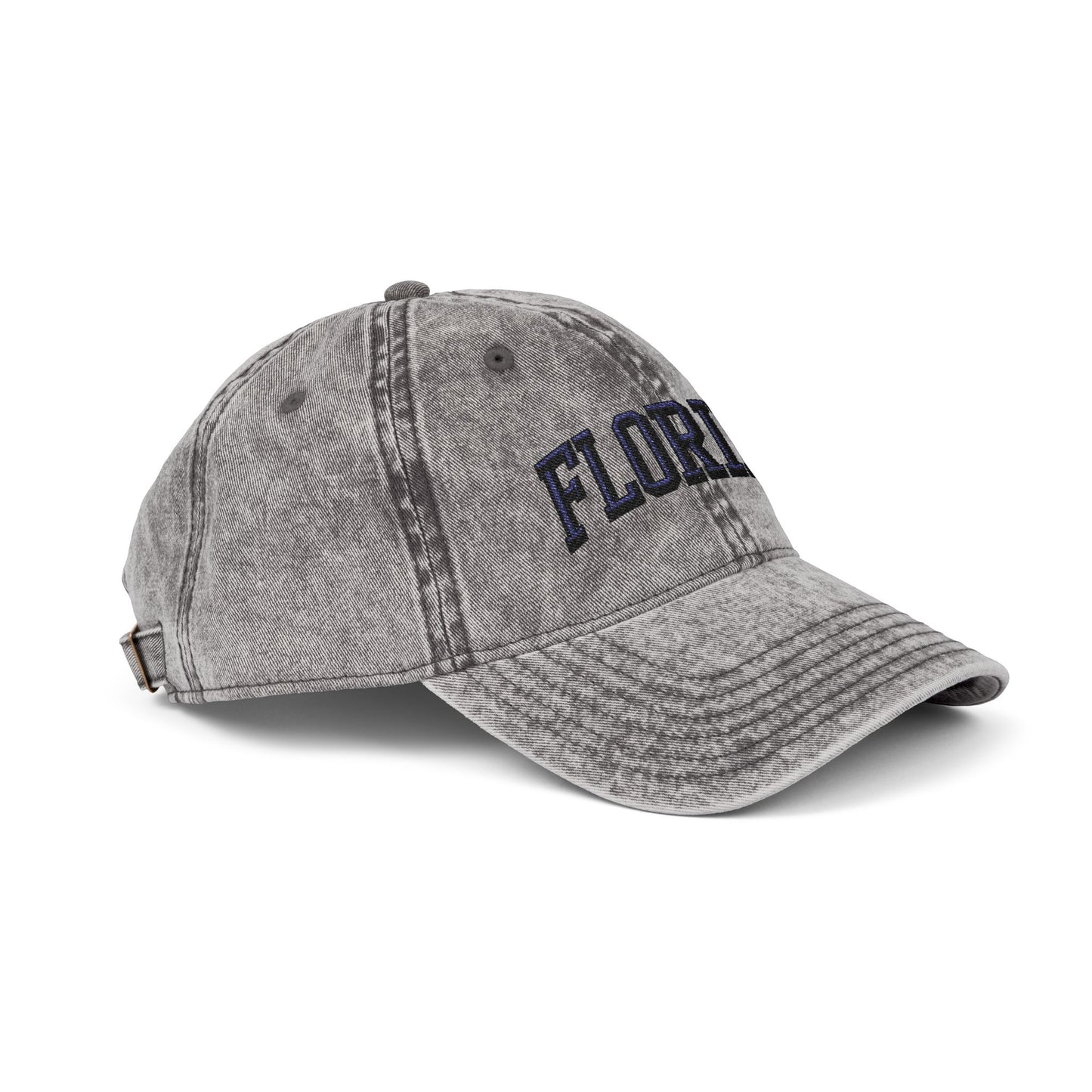 Florida Vintage Embroidered Cap - Washed Red Dad Hat Hats Printify