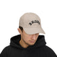 Dad Cap – 'DRUNK' Arch Embroidered White Baseball Hat