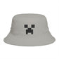Pixel Creeper Face Bucket Hat | Gamer Minecraft Inspired Hat Hats Printify One size Storm