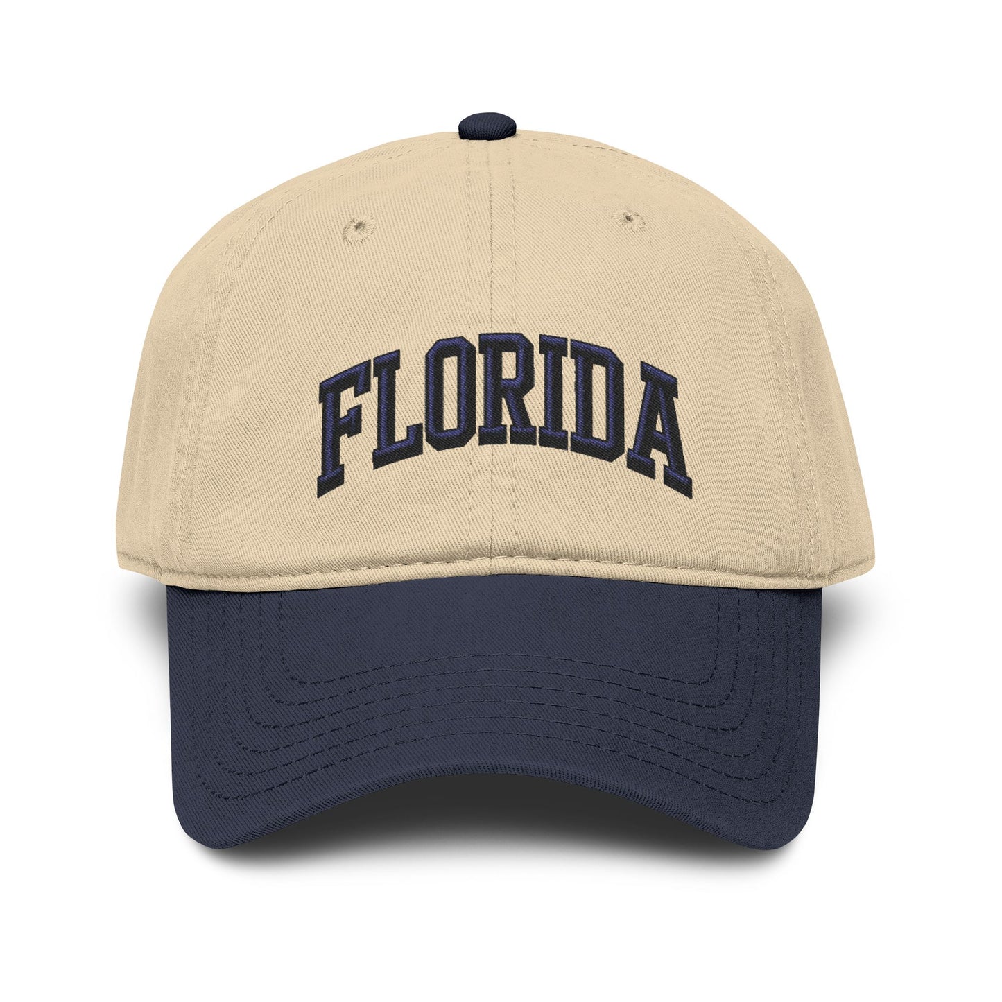 Florida Embroidered Washed Baseball Cap Hats Printify
