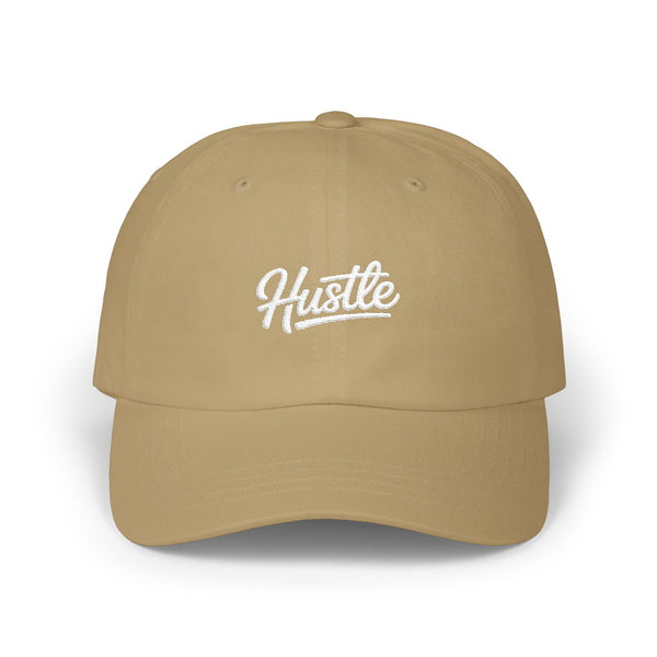 Classic Dad Cap – Minimal Script Embroidered Baseball Hat Hats Printify Khaki One size