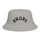 Drunk Arched Brown Bucket Hat – Retro Party & Festival Headwear