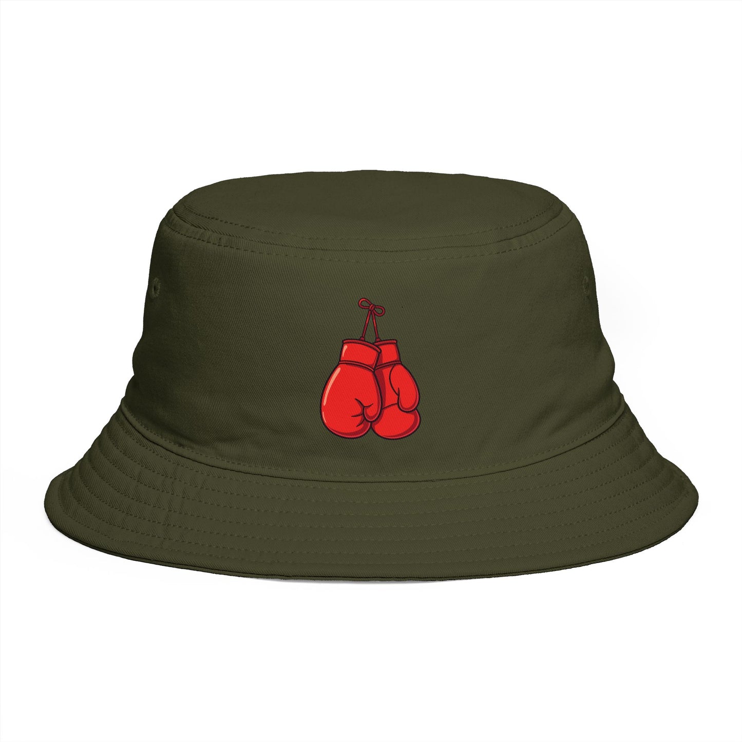 Boxing Gloves Buckethat - Retro Sport Embroidered Bucket Hat Hats Printify One size Army