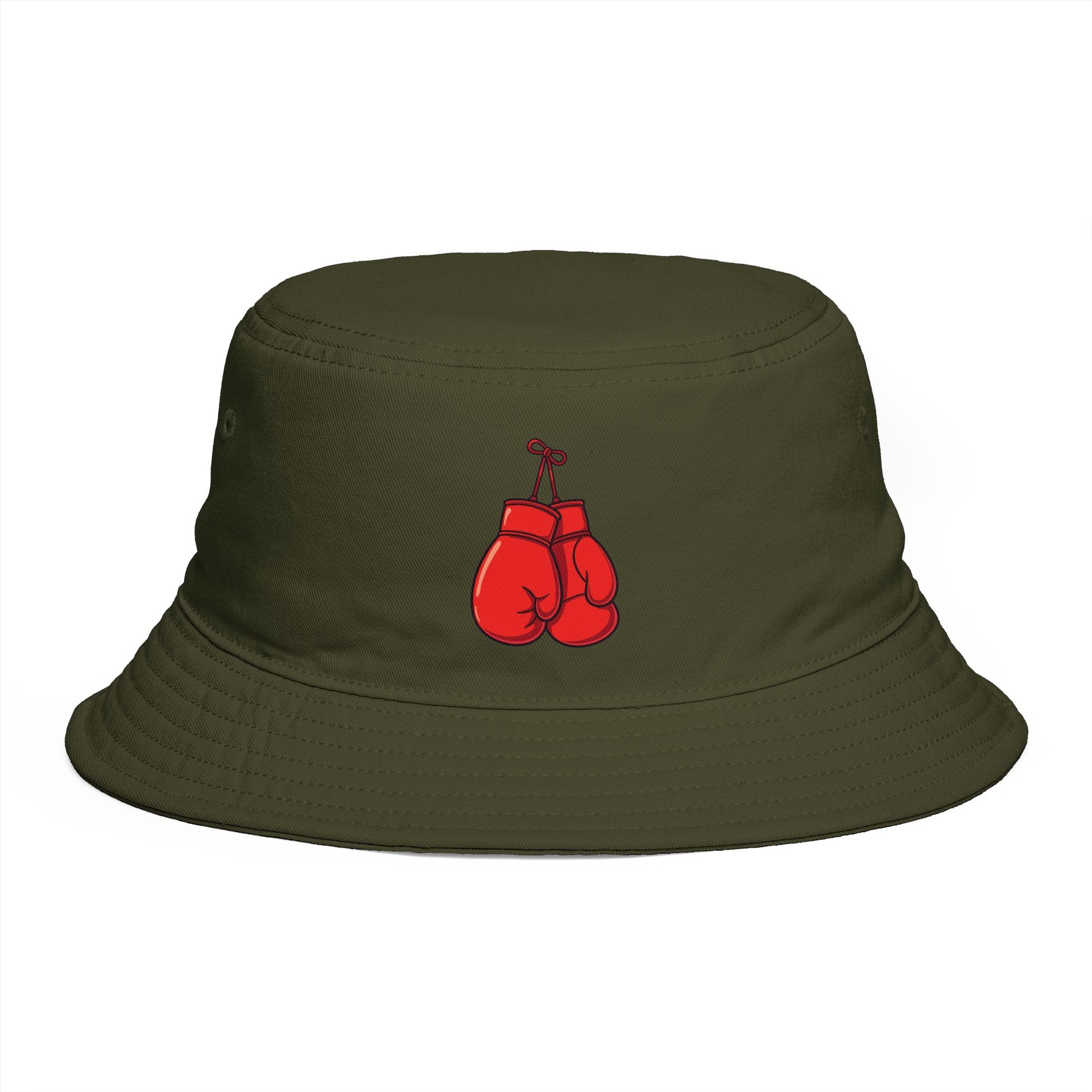 Boxing Gloves Buckethat - Retro Sport Embroidered Bucket Hat Hats Printify One size Army