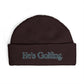He's Golfing Cuff Beanie — Embroidered Golf Lover Knit Hat