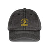 Vintage Embroidered Cap — Retro Snake Logo Dad Hat Hats Printify One size Black