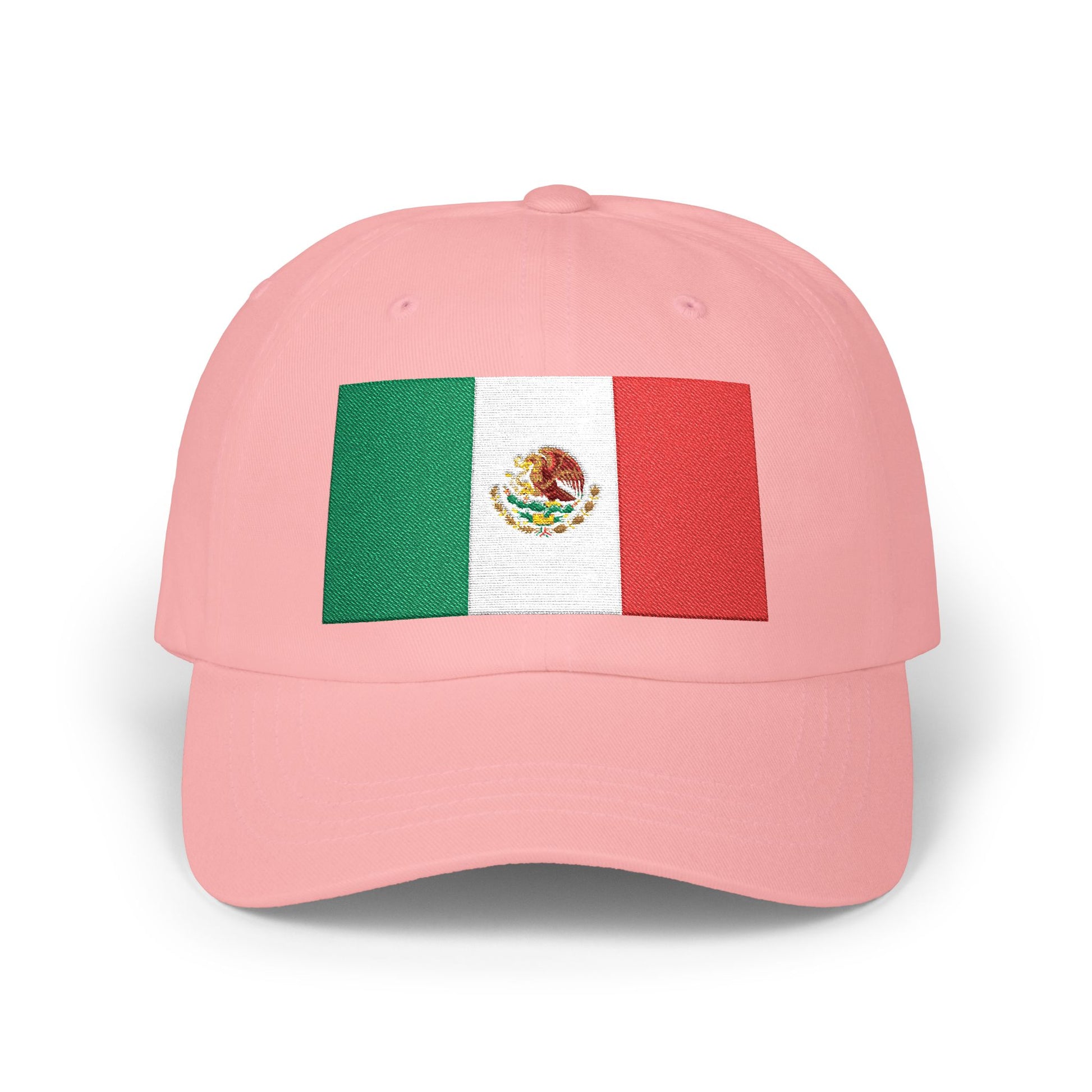 Mexico Flag Dad Cap — Embroidered Mexican Flag Baseball Hat Hats Printify Pink One size