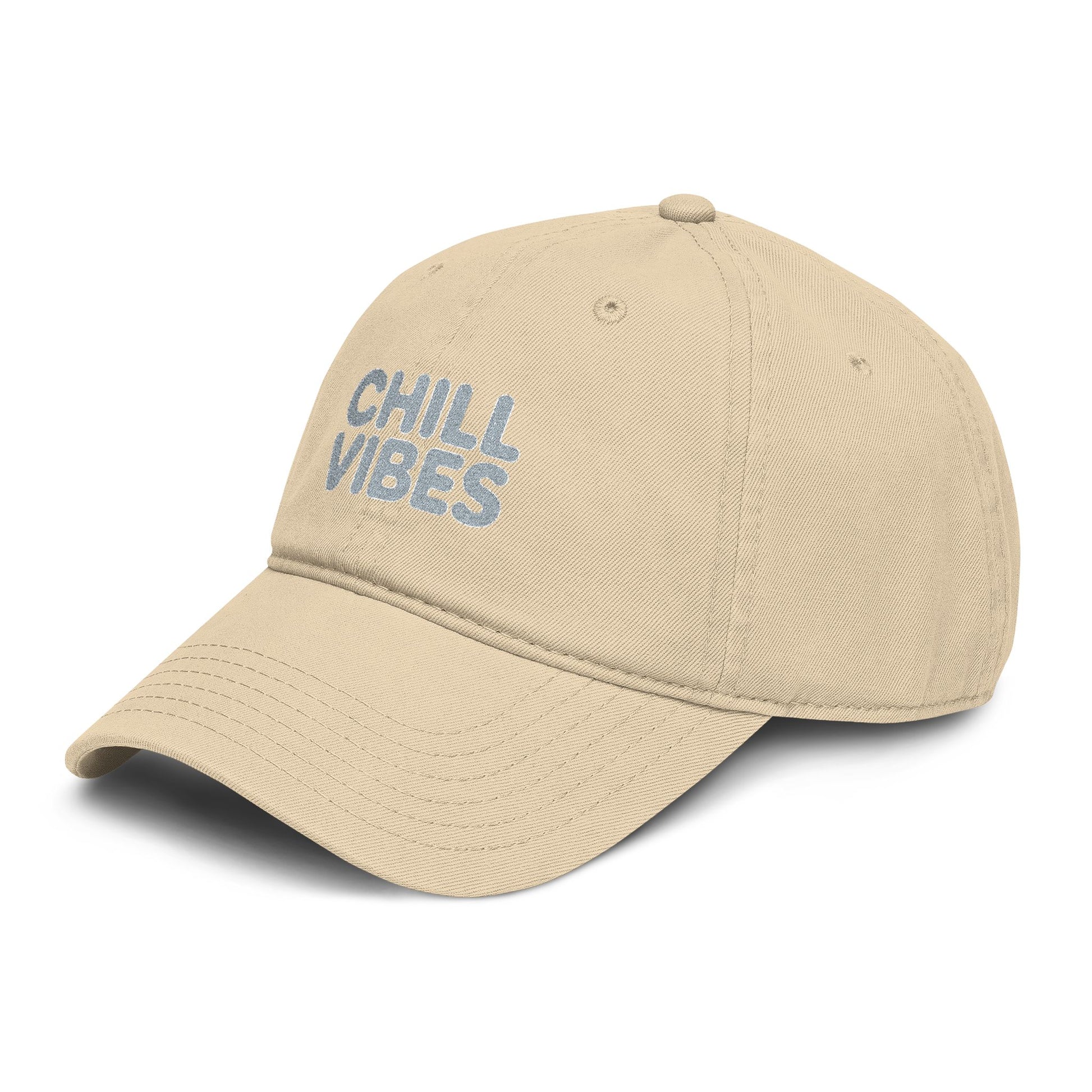 Chill Vibes Washed Baseball Cap Hats Printify
