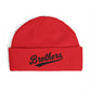 Brothers Cuff Beanie — Embroidered Knit Hat for Siblings & Crew