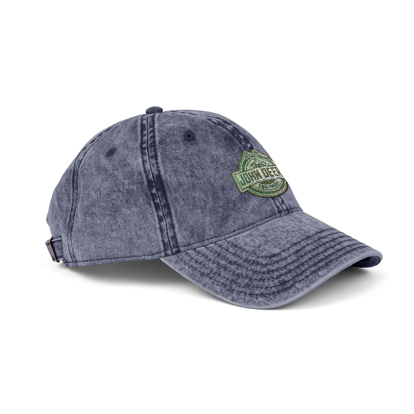 Vintage Embroidered Cap - Retro Green Crest Logo Dad Hat Hats Printify
