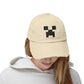 Pixel Monster Face Cap | Distressed Baseball Hat Hats Printify