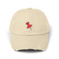 Pushpin Embroidered Distressed Cap Hats Printify Stone One size