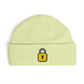 Embroidered Lock Cuff Beanie – Secure Padlock Knit Hat Hats Printify