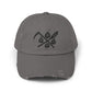 Black Distressed Cap with Vintage Crossed Symbols Hats Printify Nickel One size