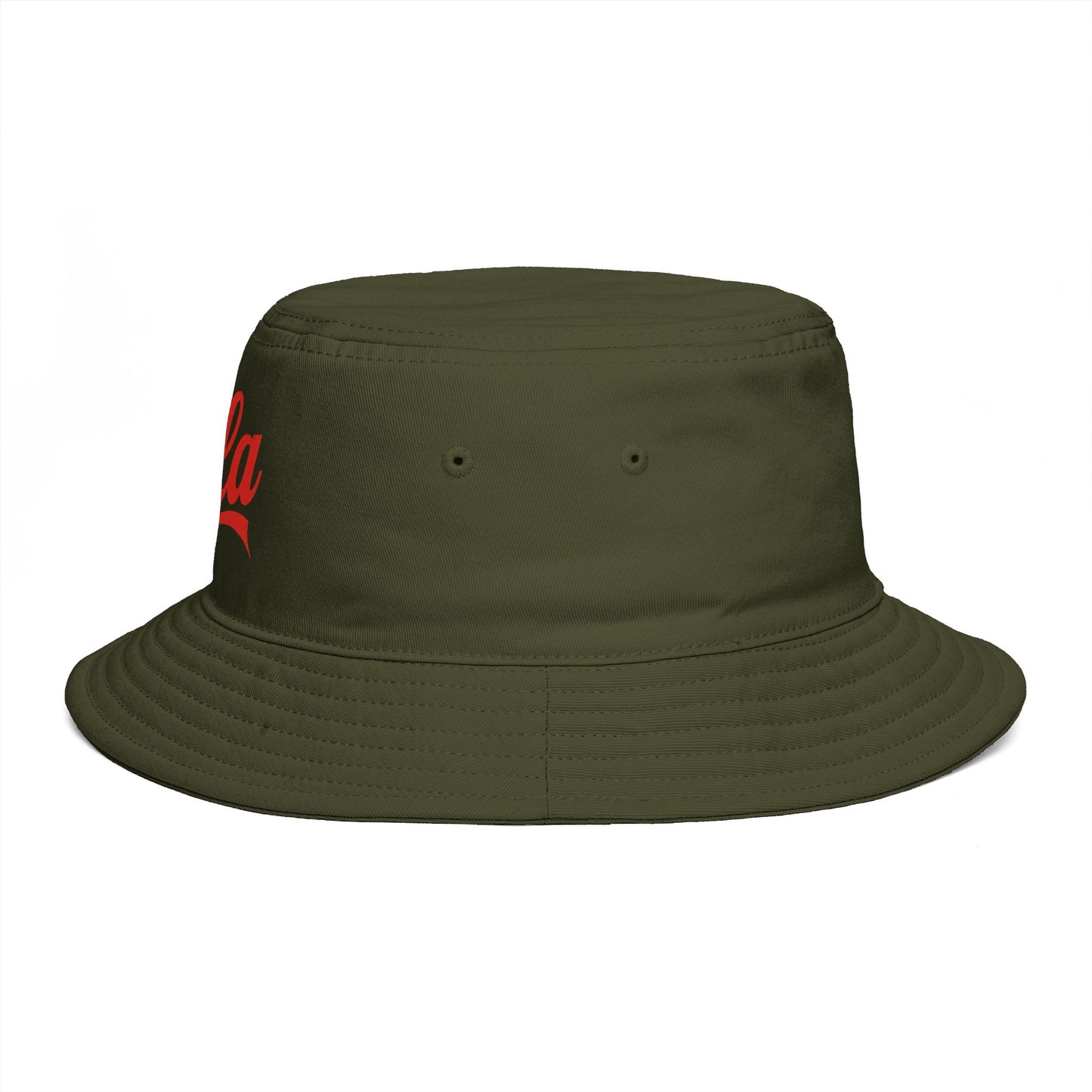 Cola Logo Brown Bucket Hat – Retro Soda-Inspired Summer Hat