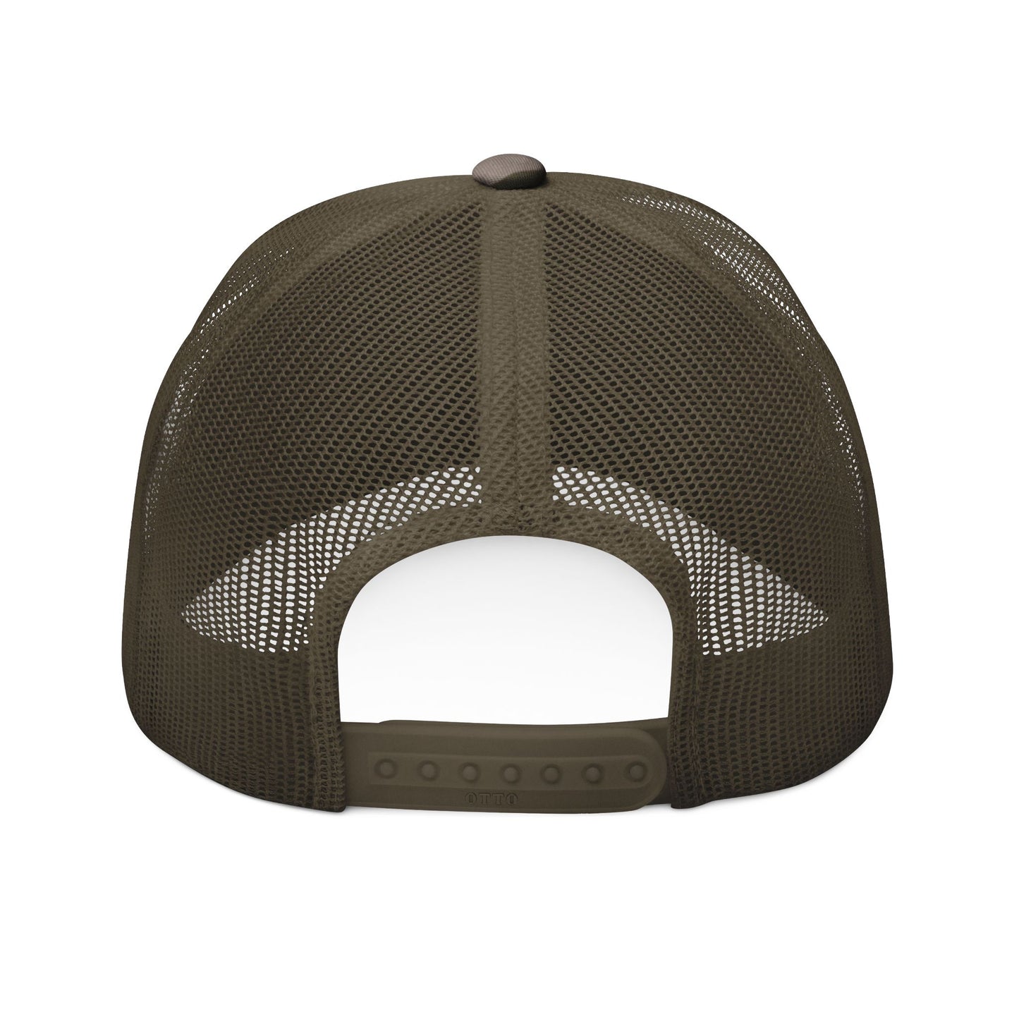 Camouflage Trucker Hat — Embroidered "Boomer" Patch Hats Printify