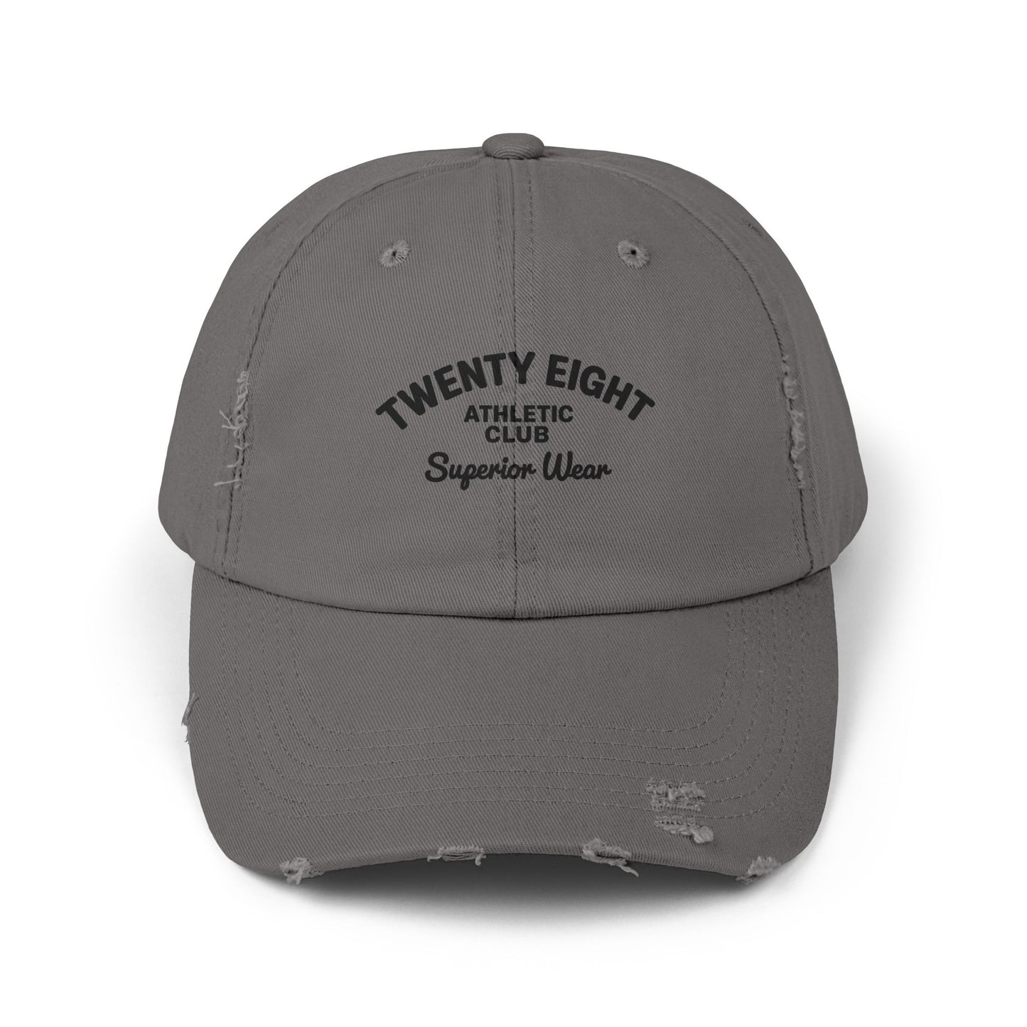 Distressed Baseball Cap — "Twenty Eight" Vintage Embroidered Dad Hat Hats Printify Nickel One size