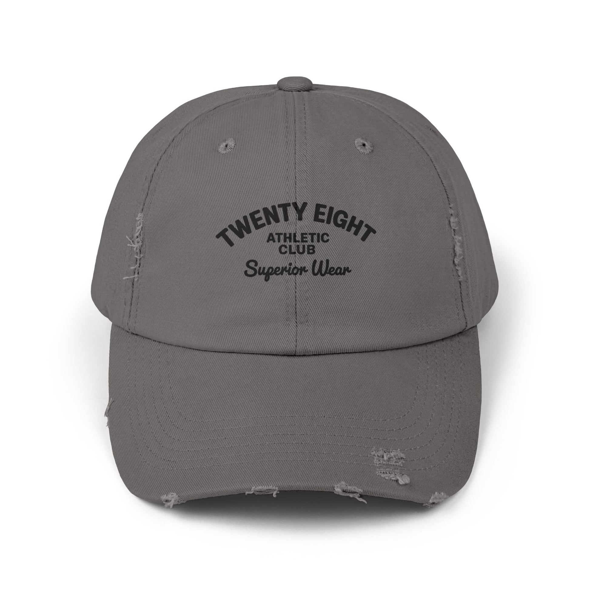 Distressed Baseball Cap — "Twenty Eight" Vintage Embroidered Dad Hat Hats Printify Nickel One size