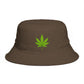 Cannabis Leaf Bucket Hat — Brown Marijuana Graphic Sun Hat Hats Printify One size Walnut