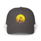 Duck Sunset Dad Cap — Embroidered Duck on Yellow Sun Baseball Hat Hats Printify Dark Grey One size