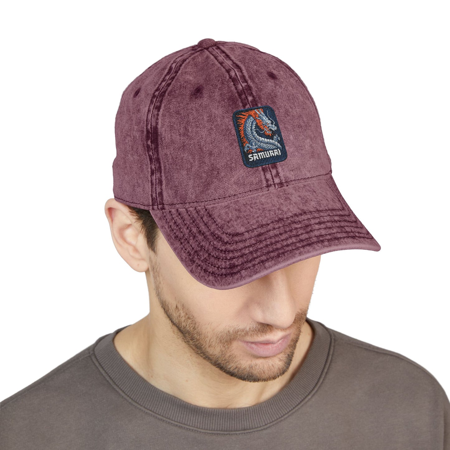 Embroidered Vintage Wave Cap Hats Printify