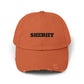 Sheriff Distressed Dad Hat — Vintage Western Sheriff Cap Hats Printify Burnt Orange One size
