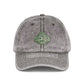 Vintage Embroidered Cap - Retro Green Crest Logo Dad Hat Hats Printify One size Charcoal Grey
