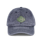 Vintage Embroidered Cap - Retro Green Crest Logo Dad Hat Hats Printify One size Navy