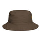 Smiley Drip Bucket Hat — Retro Melted Smile Face Sun Hat