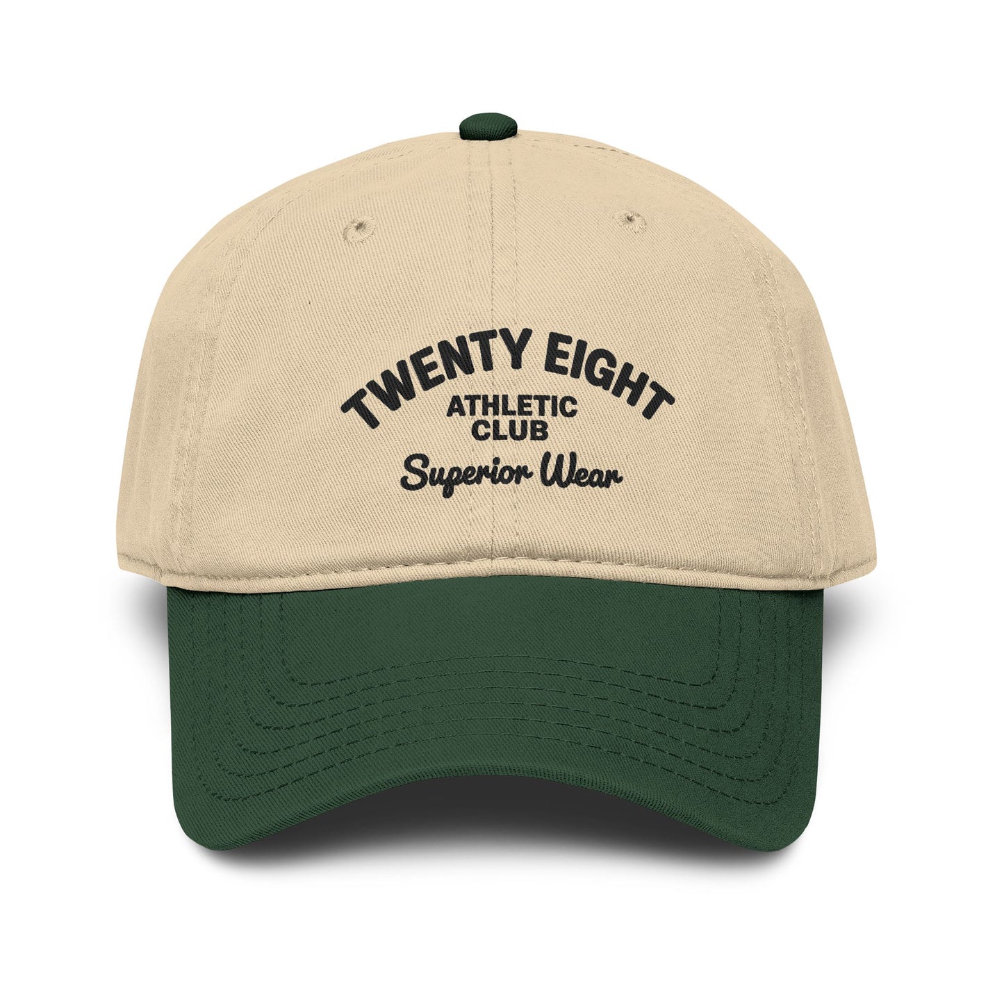 Garment Washed Baseball Cap Hats Printify One size Dark Green / Khaki
