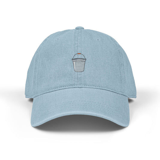 Embroidered Sparkling Ice Bucket Denim Hat — Novelty Barware Baseball Cap Hats Printify One size Light Blue