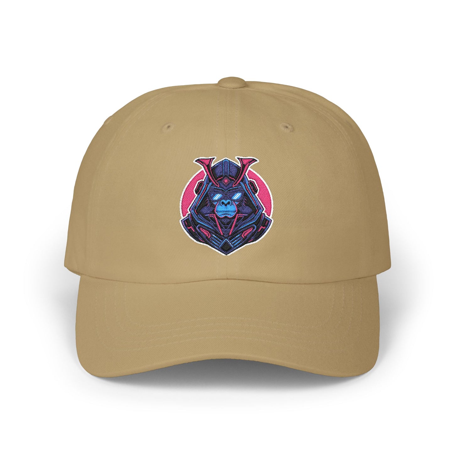 Dad Cap — Cyber Samurai Embroidered Logo Hat Hats Printify Khaki One size