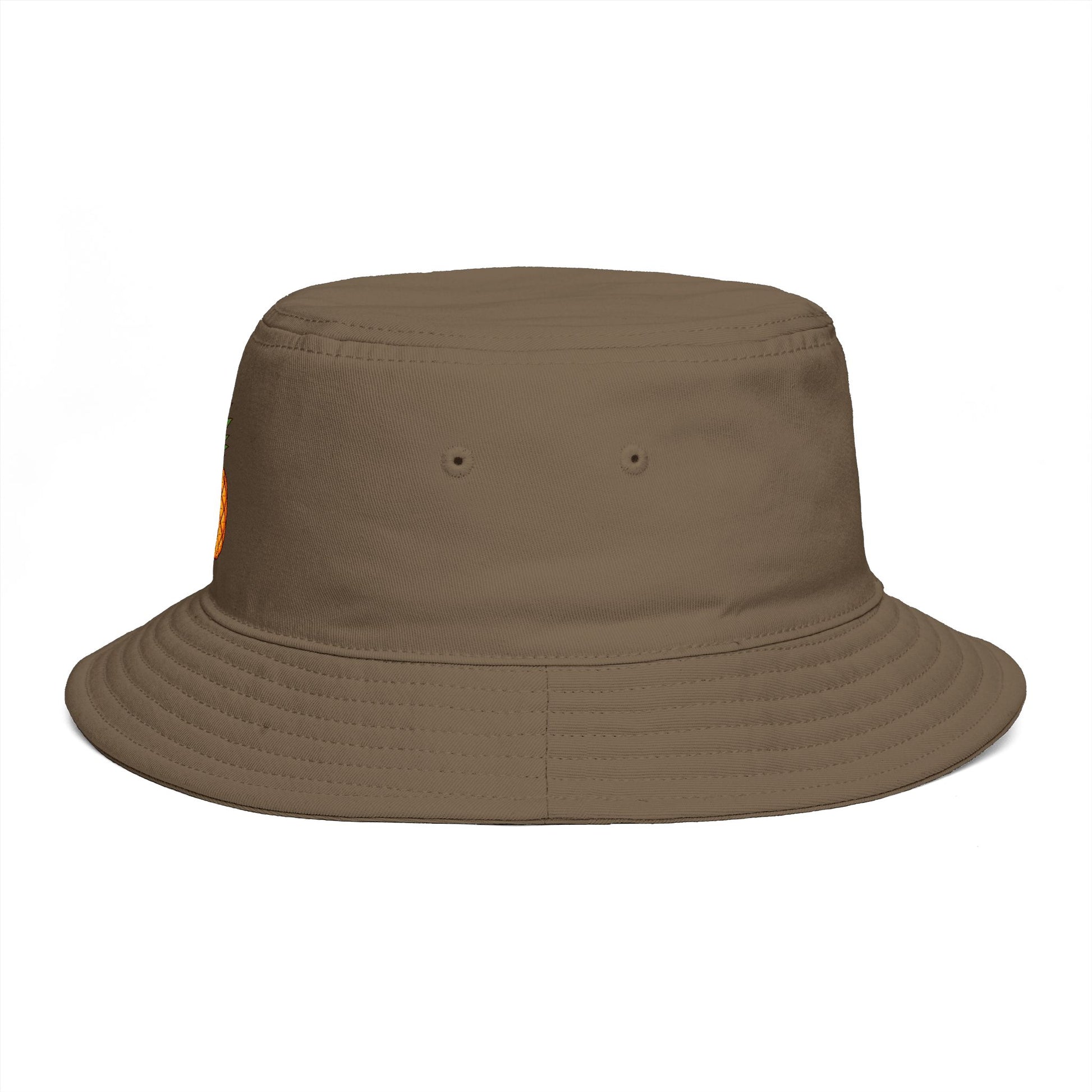 Pineapple Embroidered Bucket Hat — Tropical Summer Sun Hat Hats Printify