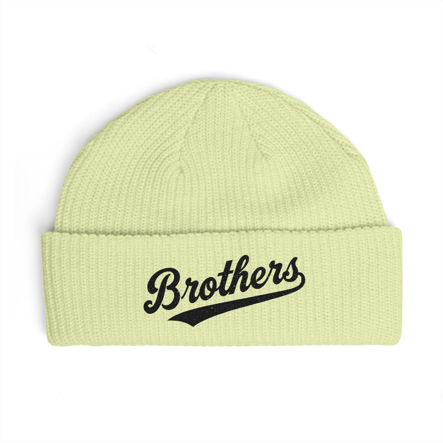 Brothers Cuff Beanie — Embroidered Knit Hat for Siblings & Crew