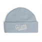 Hustle Cuff Beanie – Embroidered Knit Winter Hat Hats Printify One size Powder