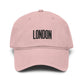 London Embroidered Washed Baseball Cap Hats Printify One size Dusty Rose