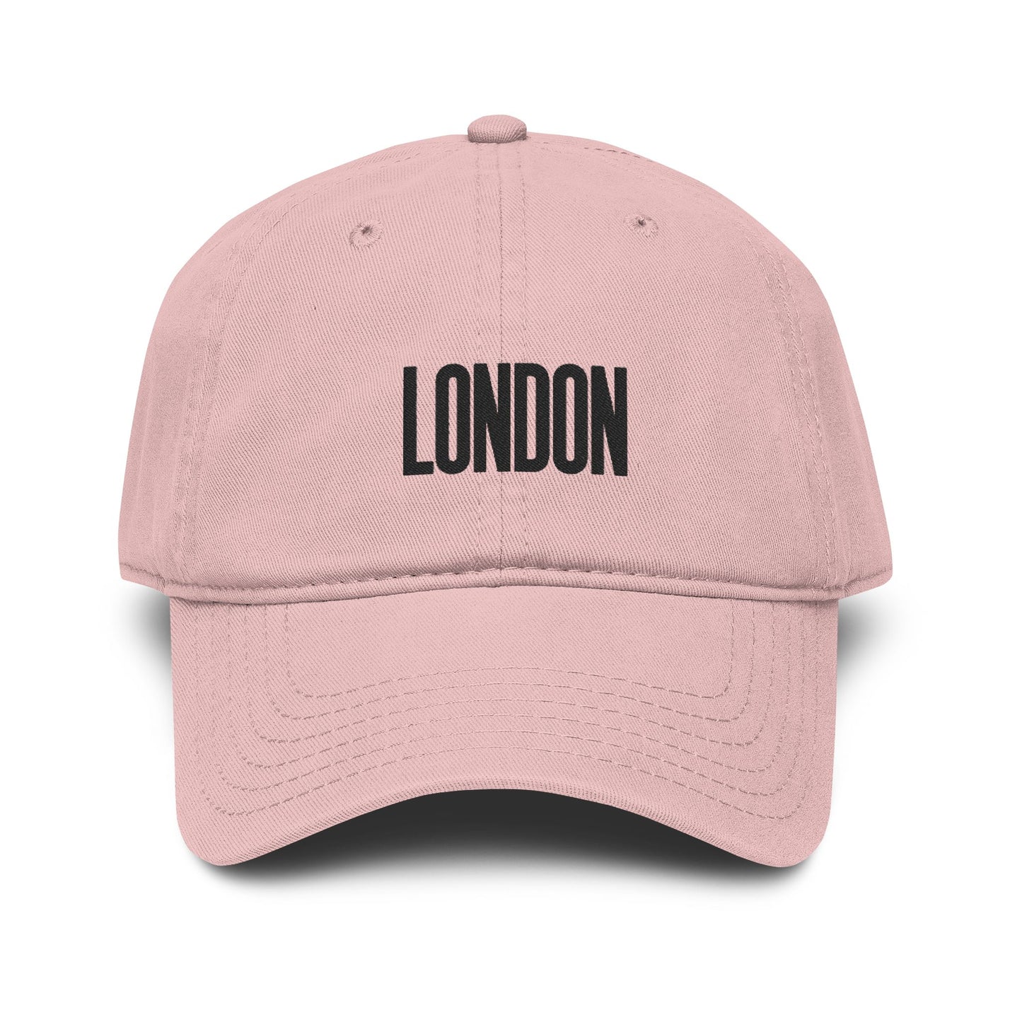 London Embroidered Washed Baseball Cap Hats Printify One size Dusty Rose