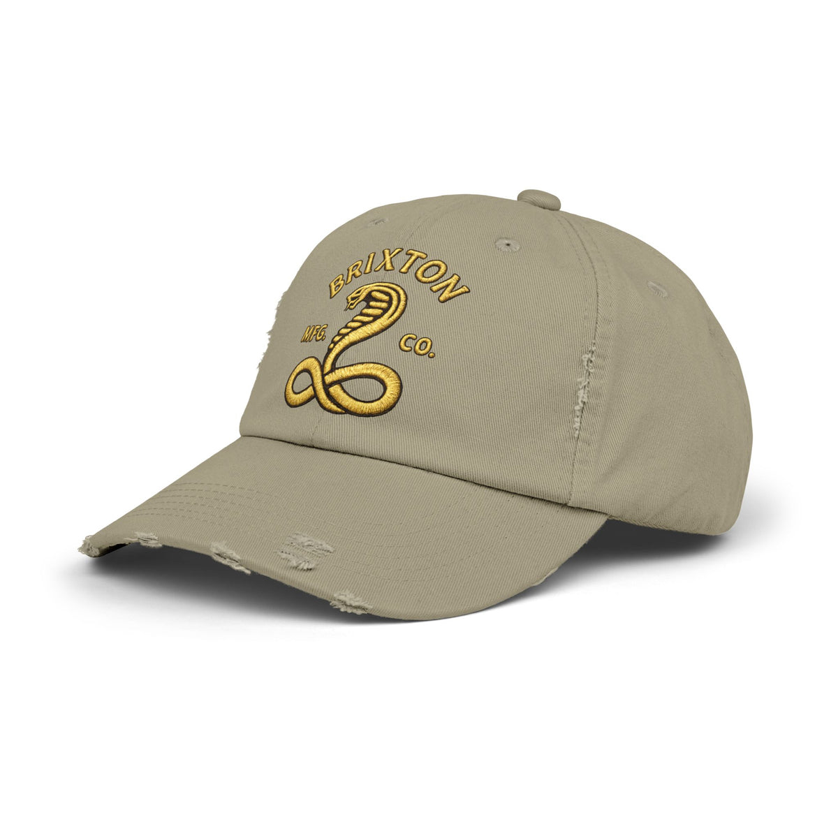 Distressed Brixton Cobra Cap — Vintage Embroidered Snake Hat Hats Printify