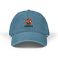 Embroidered Flame Cross Denim Hat - Vintage Streetwear Cap Hats Printify One size Blue