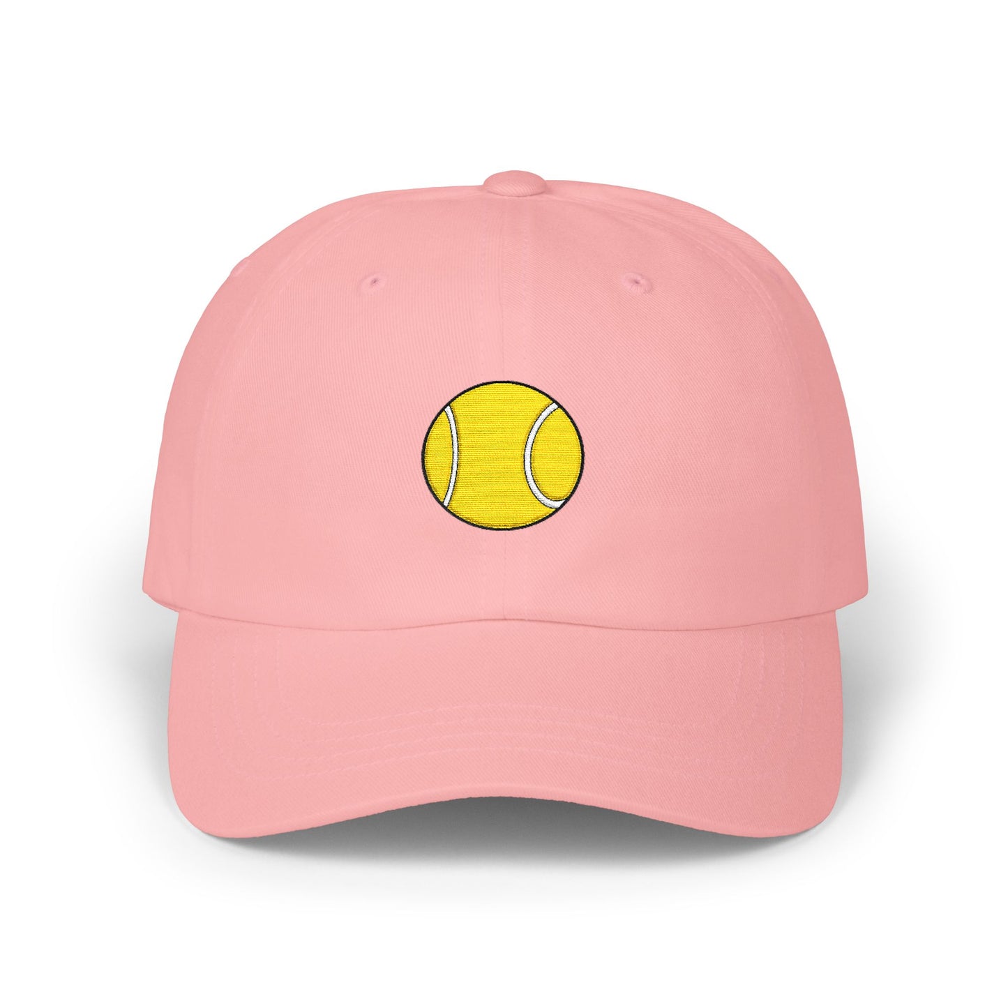 Tennis Ball Dad Cap — Minimal Embroidered Sports Hat Hats Printify Pink One size